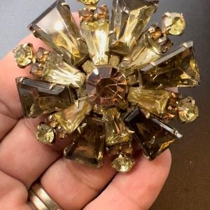 Juliana Delizza Elster Topaz keystone Keyhole Brooch